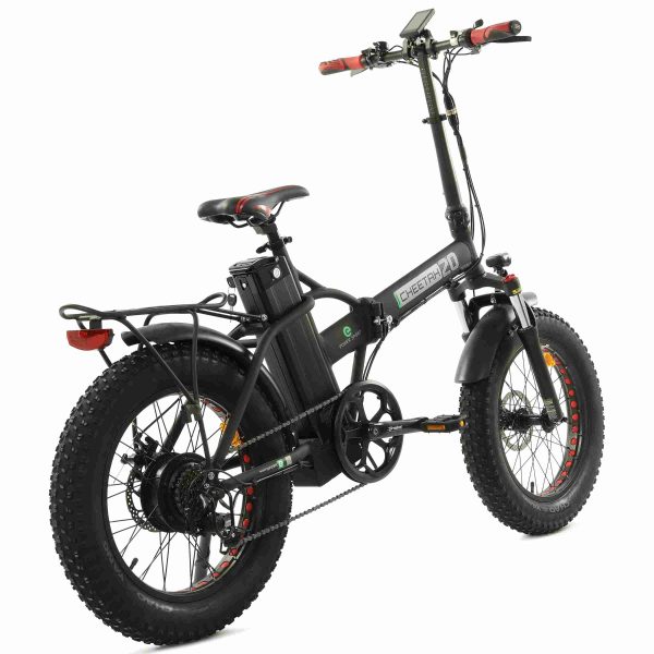 Ecotric 48V Fat Tire Portable and Folding Electric Bike with color LCD display
