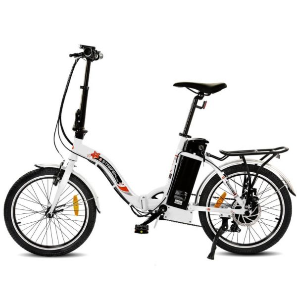 UL Certified-Ecotric Starfish 20 inches portable and folding electric bike - White