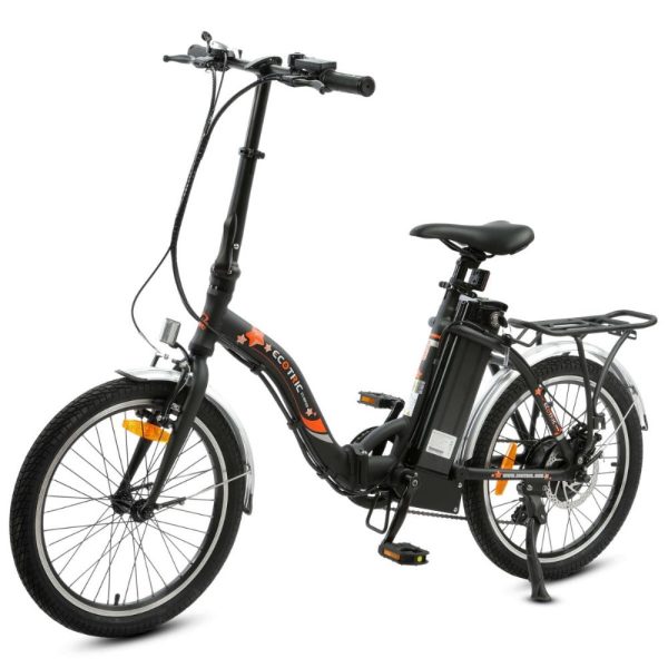 UL Certified-Ecotric Starfish 20inch portable and folding electric bike - Matt Black