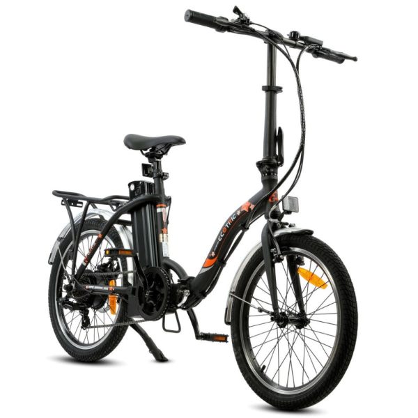 UL Certified-Ecotric Starfish 20inch portable and folding electric bike - Matt Black