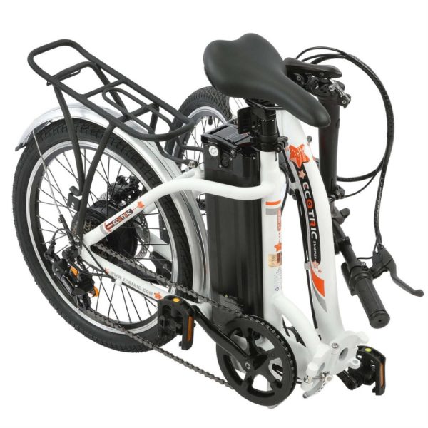 UL Certified-Ecotric Starfish 20 inches portable and folding electric bike - White